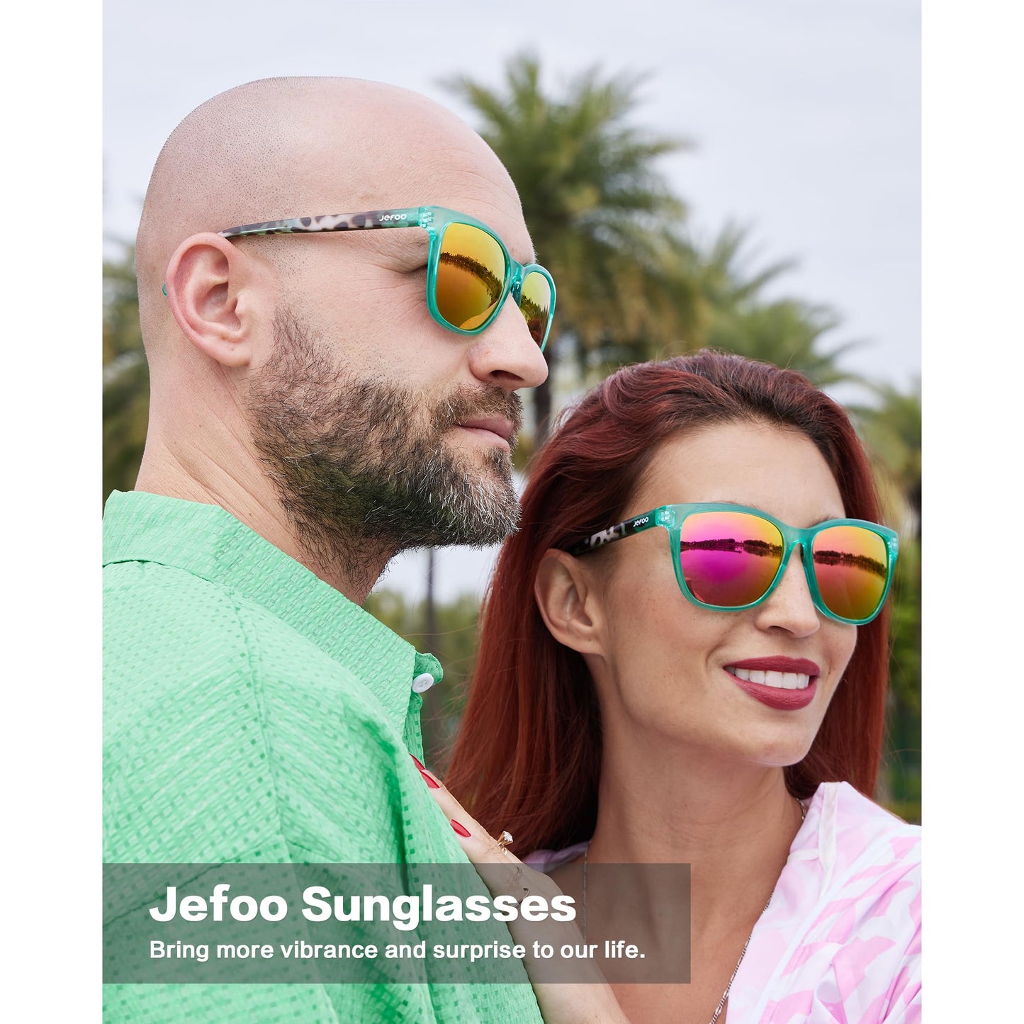 Jefoo Retro Polarized Sunglasses for Men women UV400 Protection for Driving Fishing Hiking Golf Outdoor Sport Glasses