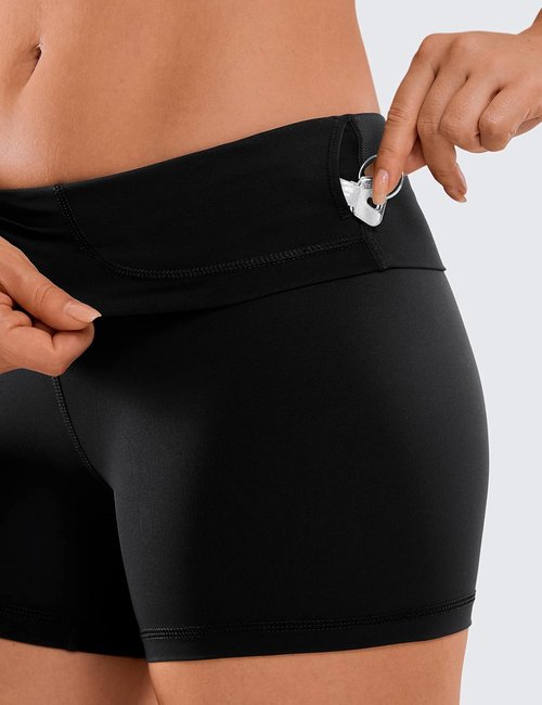 CRZ YOGA Biker Shorts - Naked Feeling High Waist Spandex for Yoga & Gym | 4'' Women's Fit