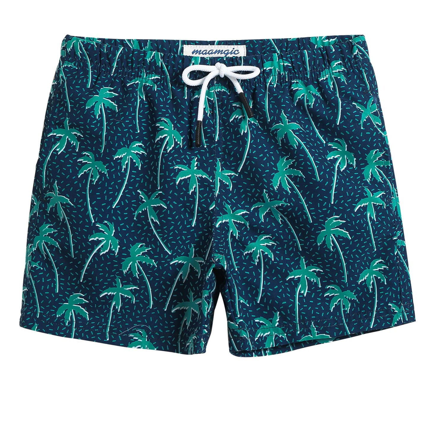 maamgic Boys Swim Trunks Toddler Swim Shorts Little Boys Bathing Suit Swimsuit Toddler Boy Swimwear,Tree-Navy Blue,2 T