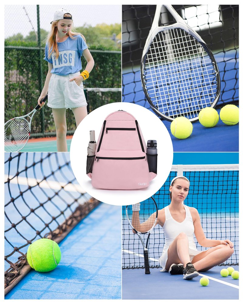 Sucipi Tennis Bag Professional Tennis Backpack for Men and Women Racket Bags with Ventilated Shoe Compartment, Holds 2 Tennis Rackets, Pickleball Paddles