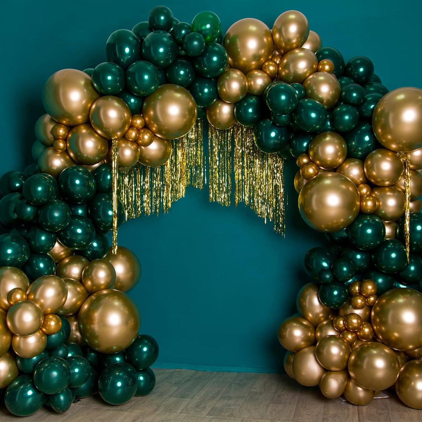 RUBFAC Gold Balloons - 129-Piece Metallic Balloon Garland Kit for Graduation, Weddings & Birthdays