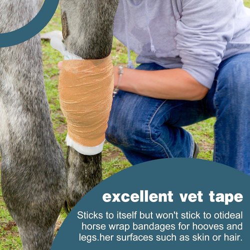 AZEN Self-Adhesive Bandage Wrap - 18 Pack, 4" X 5 Yards, Skin Color Elastic Tape for Athletes & Pets