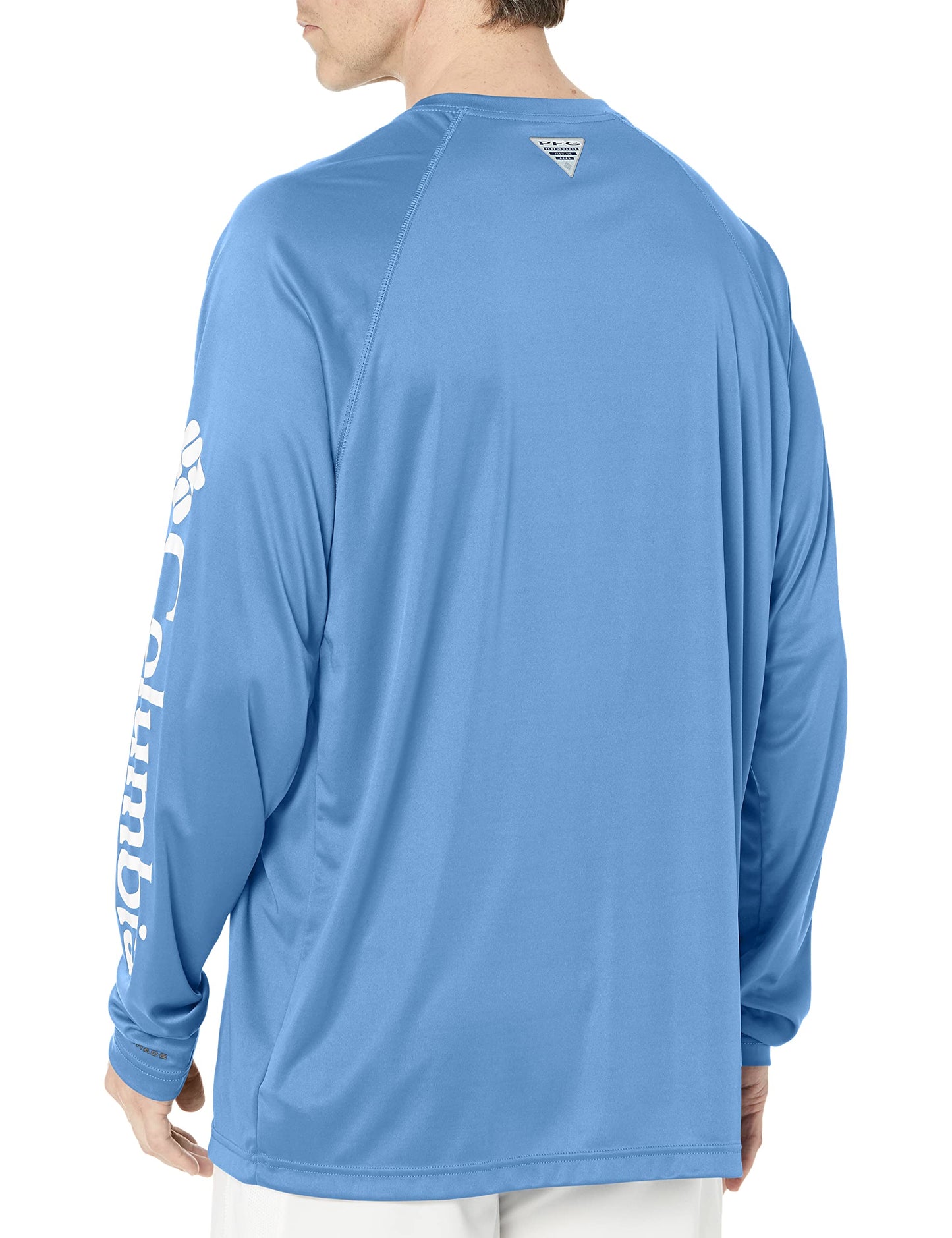 Columbia Men's PFG Terminal Tackle Long Sleeve Fishing Shirt, White Cap/White Logo, 5X Tall