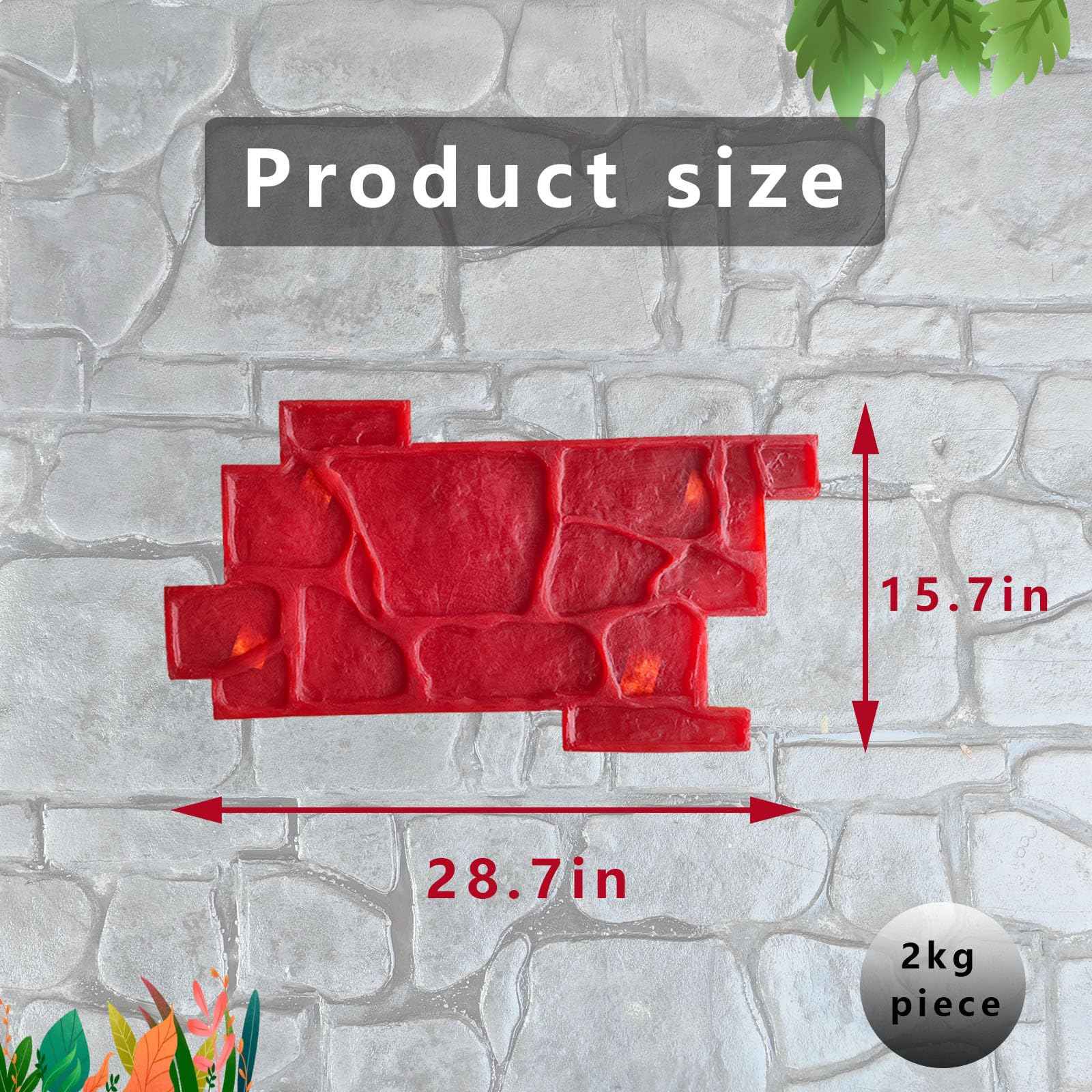 Concrete Stamps - Stone Tile Texture Mat, Slate Floor Imprint Mold for Outdoor Decorative Landscaping, Rocks Textures Stone Forms