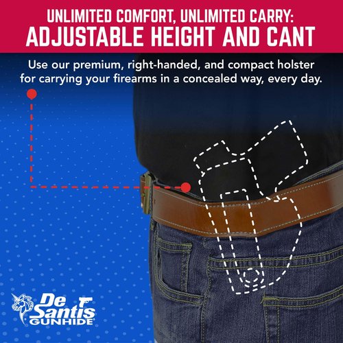 DeSantis Sof-Tuck IWB Holster- Holster IWB, Conceal Carry Gun Holster, Compact Left Hand Holster, Compatible with SIG Sauer P365, SIG P365 SAS - Left Hand Draw, Tan