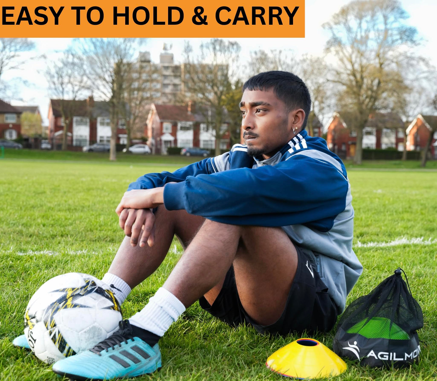 Flexible Soccer Cones (Pack 60, Multi Colors) with Mesh Bag & Strap, Unbreakable Sports Cones for Soccer, Basketball, Football Training Equipment, Agility Soccer Cones for Drills Training