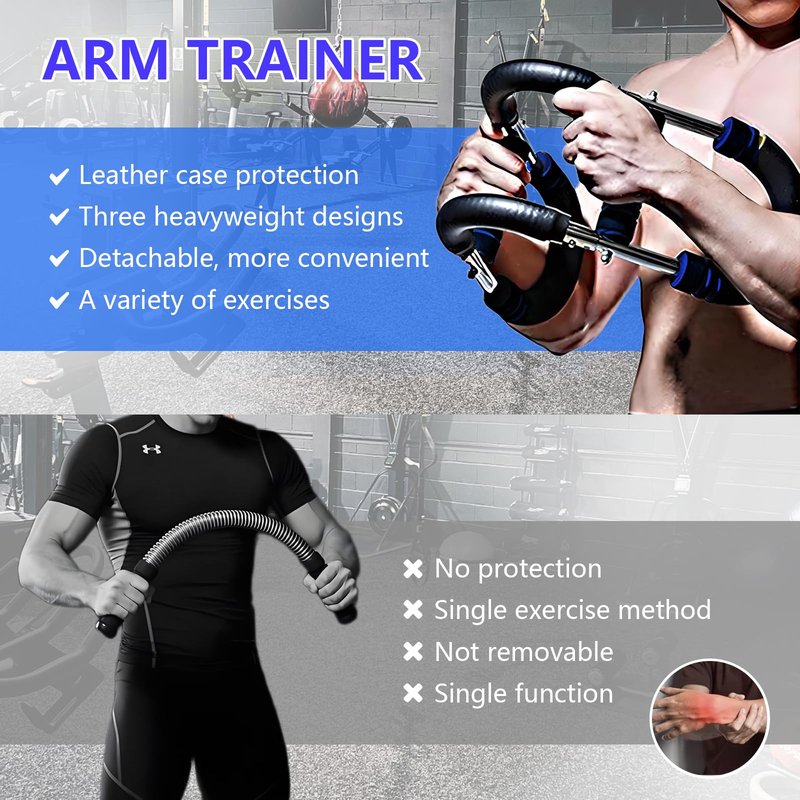Adjustable Training Equipment Weighing 30-50 pounds, with Portable and Detachable Designs for arm Trainers and Forearm Strength Trainers.