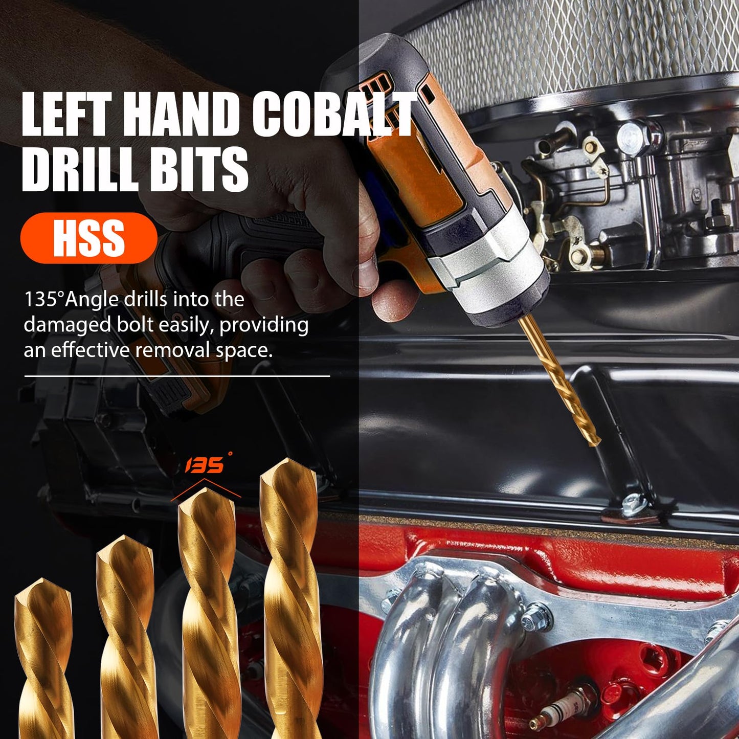 Coobeast 14pcs Screw Extractor Set and Left Hand Drill Bits For Removing Broken Bolt Extractor Kit, Easy Out Screw Extractor Set, Screw Remover Tool With Storage Case, Gifts for Men, Dad and Husband