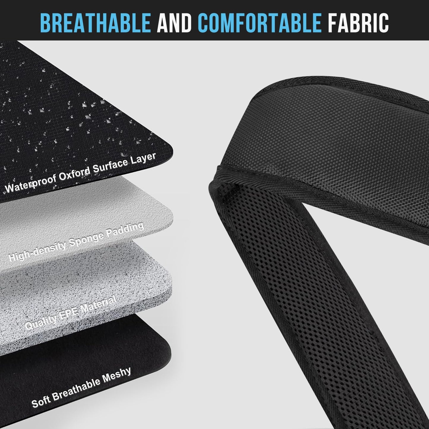 montela golf Bag Straps Double Shoulder Golf Bag Strap Replacement Adjustable Padded Golf Bag Carry Strap with 4Pcs Rotate Hooks