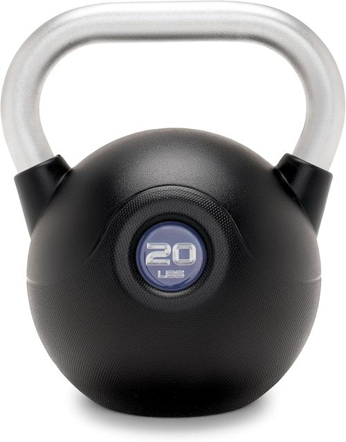Marcy Kettlebell - Commercial Grade PU Coated Weights 10-40 LB | Textured Steel Handle for Strength Training