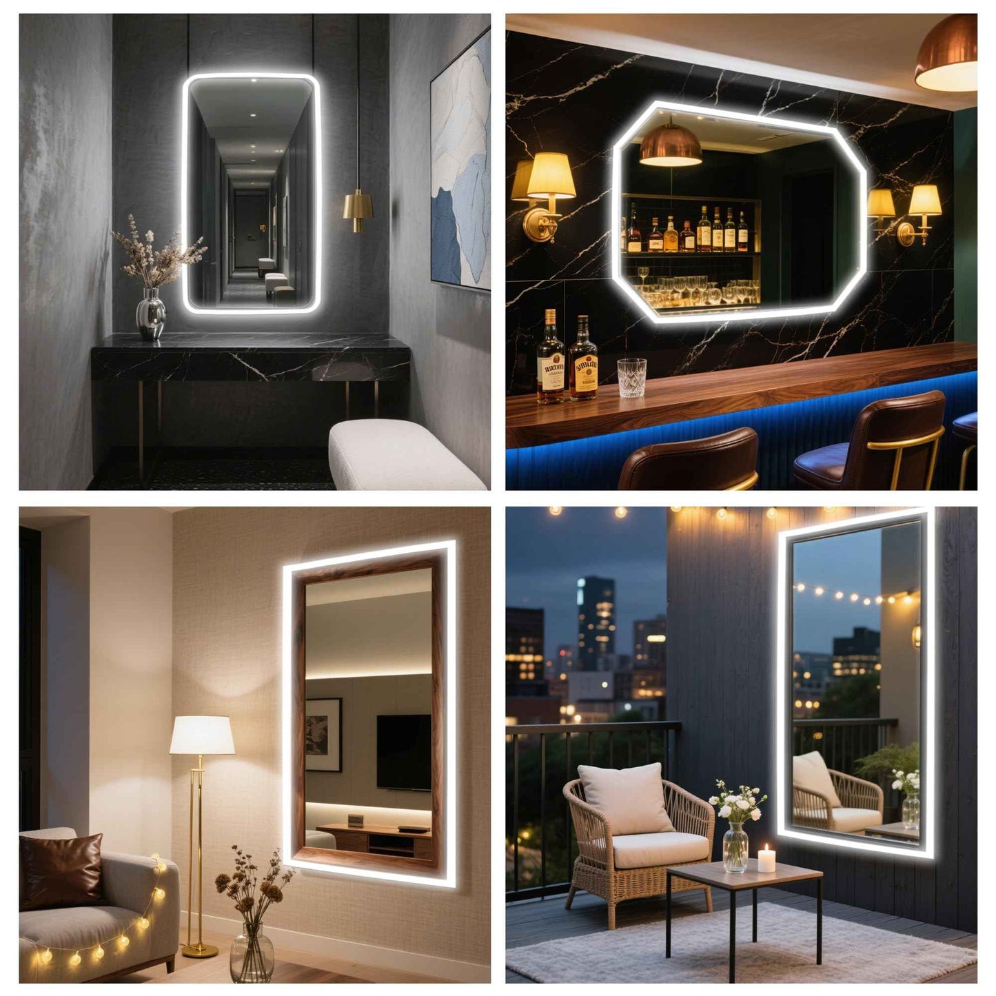 XINGZHI Vanity Mirror Lights, 9.8FT White LED Light Strip with Button Control & Dimming, USB Powered Makeup Lighting for Vanity Table, Bathroom & Bedroom Mirror Lights Stick on(Mirror Not Included)