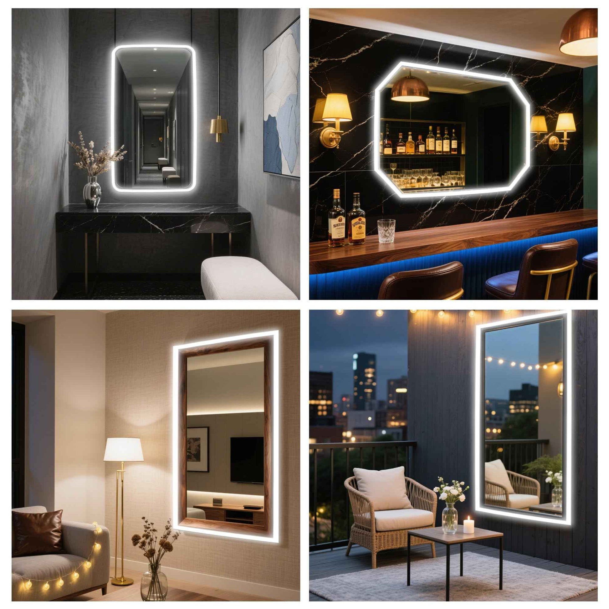 XINGZHI Vanity Mirror Lights, 9.8FT White LED Light Strip with Button Control & Dimming, USB Powered Makeup Lighting for Vanity Table, Bathroom & Bedroom Mirror Lights Stick on(Mirror Not Included)