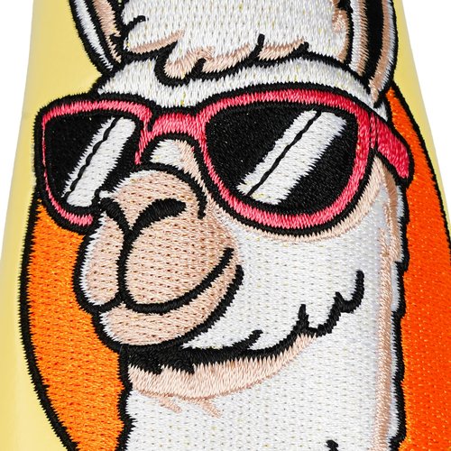 LZFAN Golf Club Head Cover Driver Headcover Fairway Wood Headcover Hybrid Club Head Covers Embroidered Leather (Alpaca)