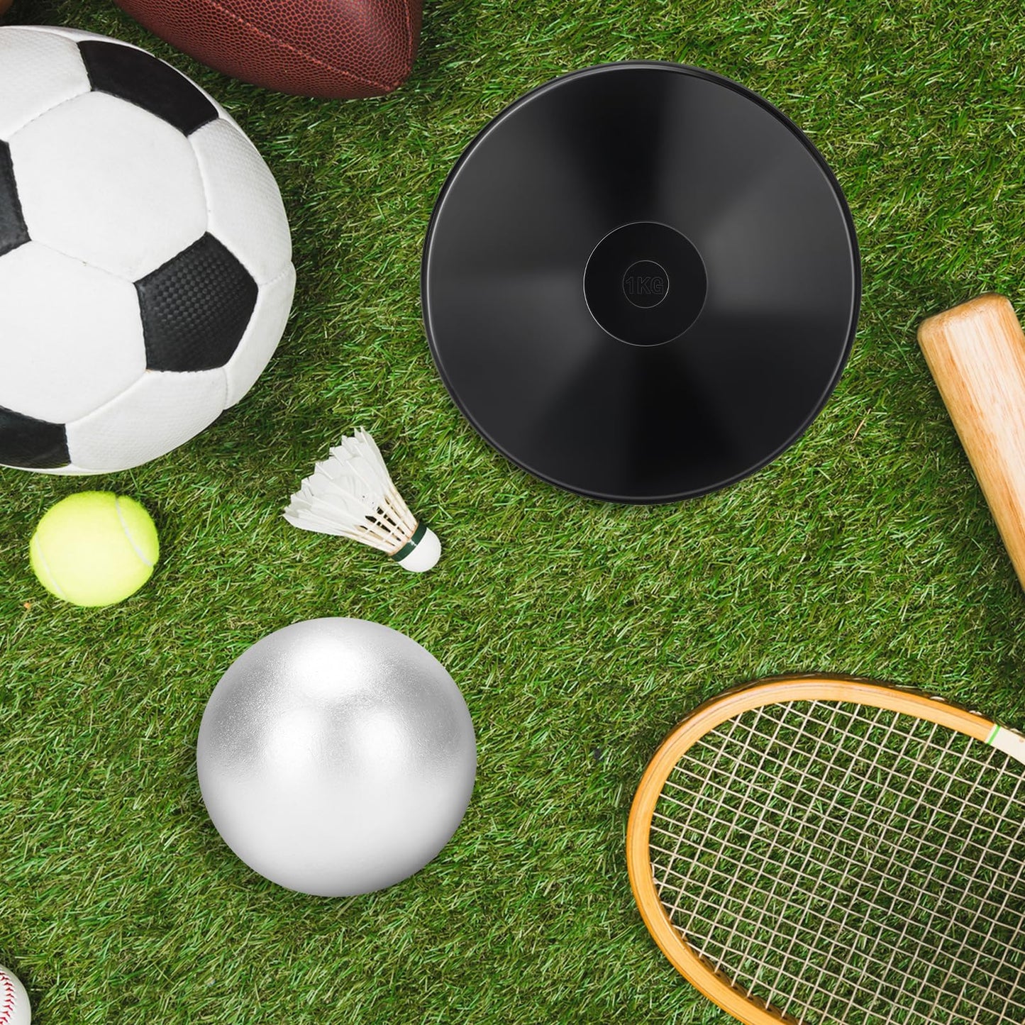 Zealor 2pcs Iron Shot Put Set 1kg Shot Put Rubber Discus Black Shot Put 8lbs Shot Put Ball Track and Field Equipment for Outdoor Practice Throwing