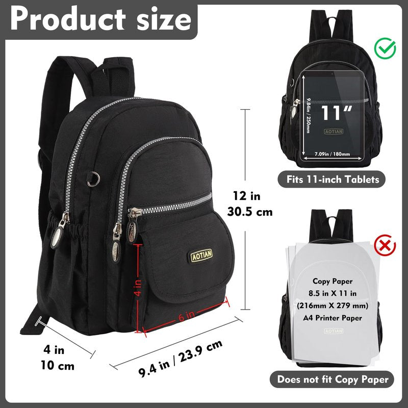 AOTIAN Mini Nylon Women Backpacks Casual Lightweight Small Daypack for Girls