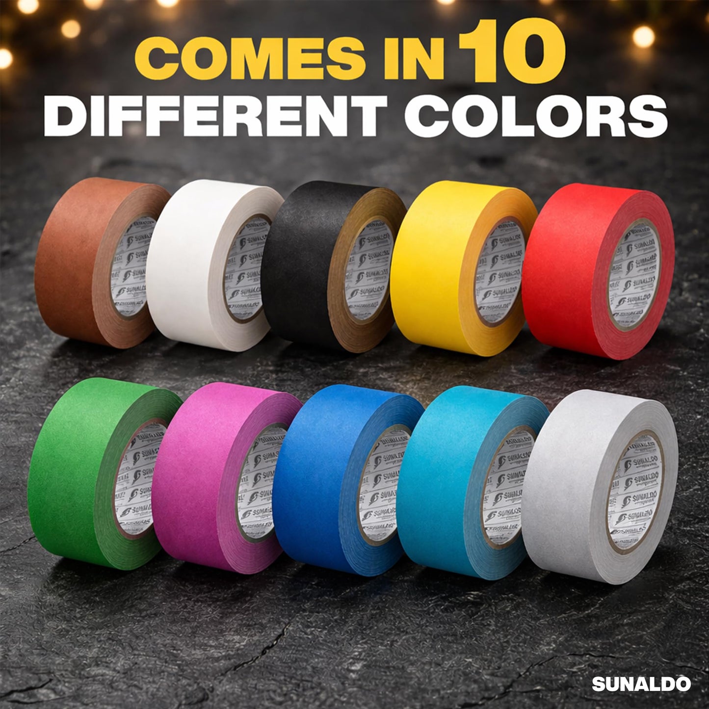 SUNALDO Gaffers Tape Heavy Duty, Easy to Rip, Residue-Free Professional Grade Floor Tape for Electrical Cords, Matte Finish Non Reflective, Weather Resistant (1, Black, 2" x 30 Yards)