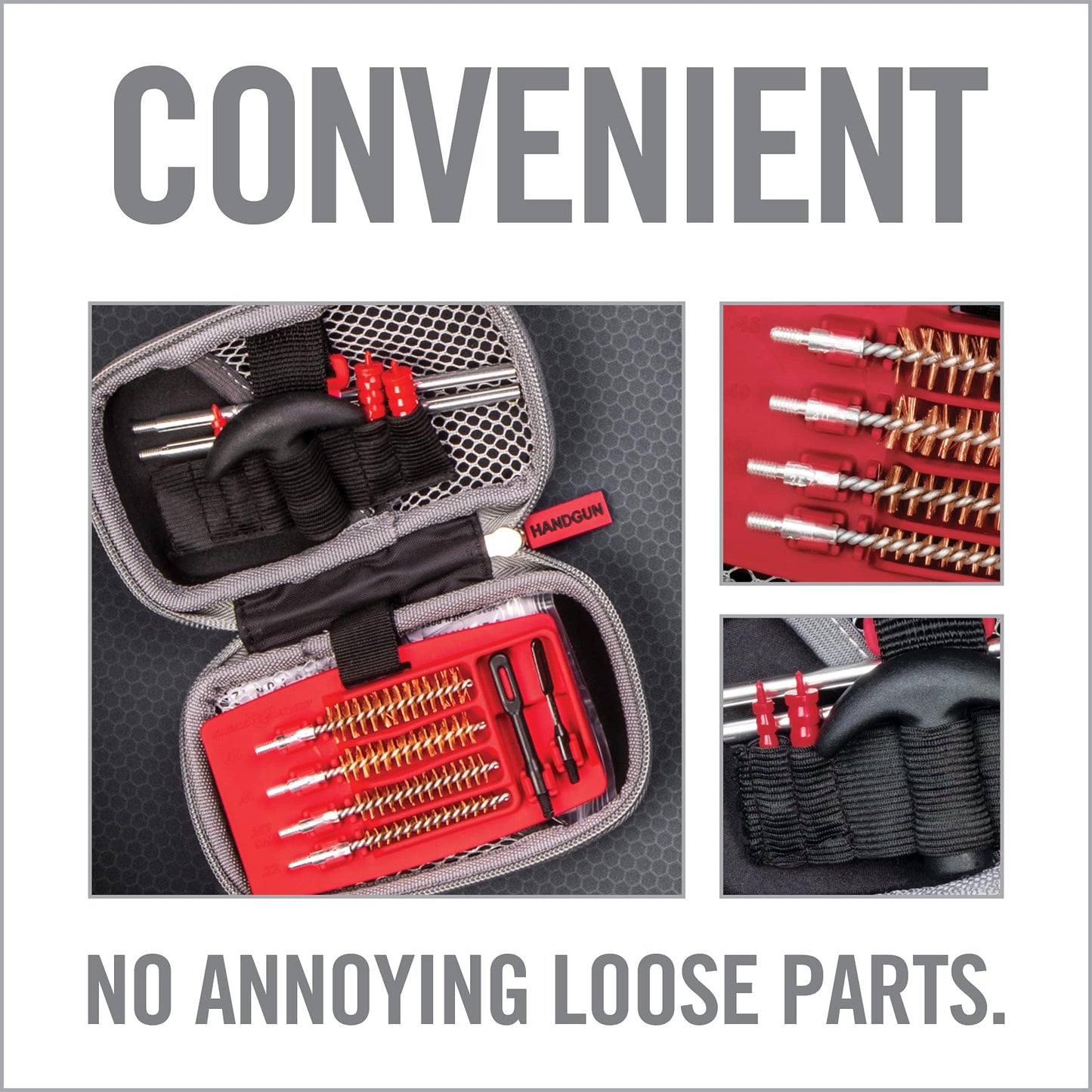 Real Avid Handgun Cleaning Kit - All-In-One 13 Piece Pistol Cleaning Kit with Cleaning Rod, Bore Brushes, Gun Cleaning Jags & Gun Cleaning Patches