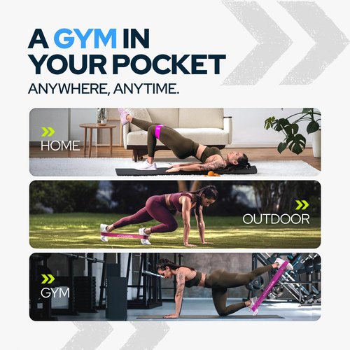 10-Pack Set Medium Resistance Loop Bands – Latex Mini Bands for Workout, Glutes, Legs, and Physical Therapy – Durable Exercise Bands in Bulk for Women and Men – Ideal for Gyms, Studios, and Trainers