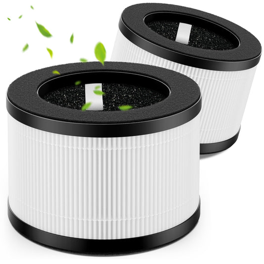M01 Air Filters Compatible with MOOKA M01 HEPA H13 Filter Air-Purifiers, 3-in-1 Pre-Filter、H13 True HEPA Filter with Activated Carbon Filtration System, 2 pack