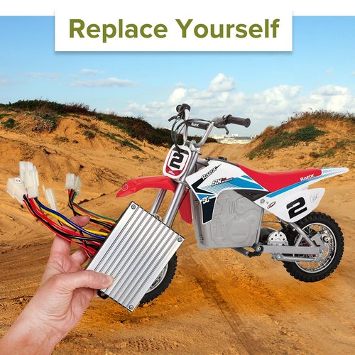 AlveyTech 36 Volt Control Module for Razor SX500 McGrath Dirt Rocket (V1+) - Replacement Speed Bicycle Controller with 6-Wire Throttle Connector for Electric Power Motor, Scooter Quad Mod Parts