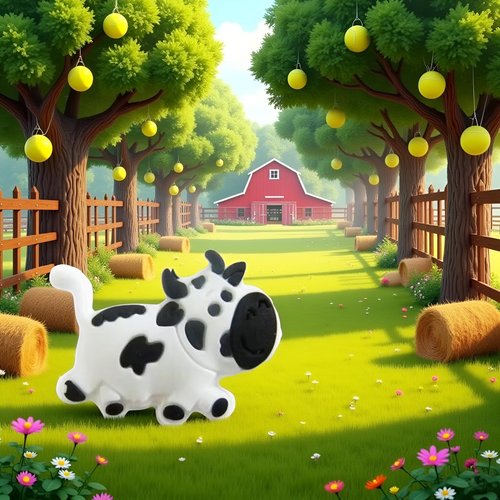 Jinshining White Cow Cute Animal Shapes Tennis Racket Vibration Dampener Soft Silicon Racket Dampener Cartoon Shape Tennis Racquet Shock Absorbers Tennis Racket for Racquetball