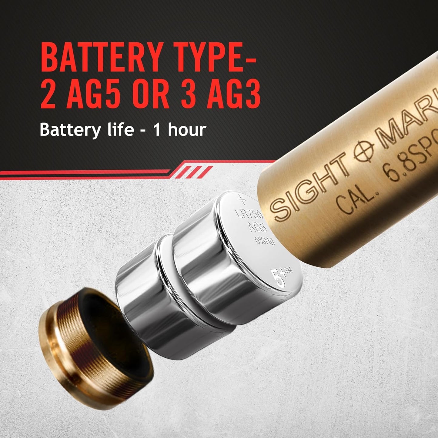 Sightmark Centerfire Boresight - Precision Red Laser for Accurate Firearm Alignment