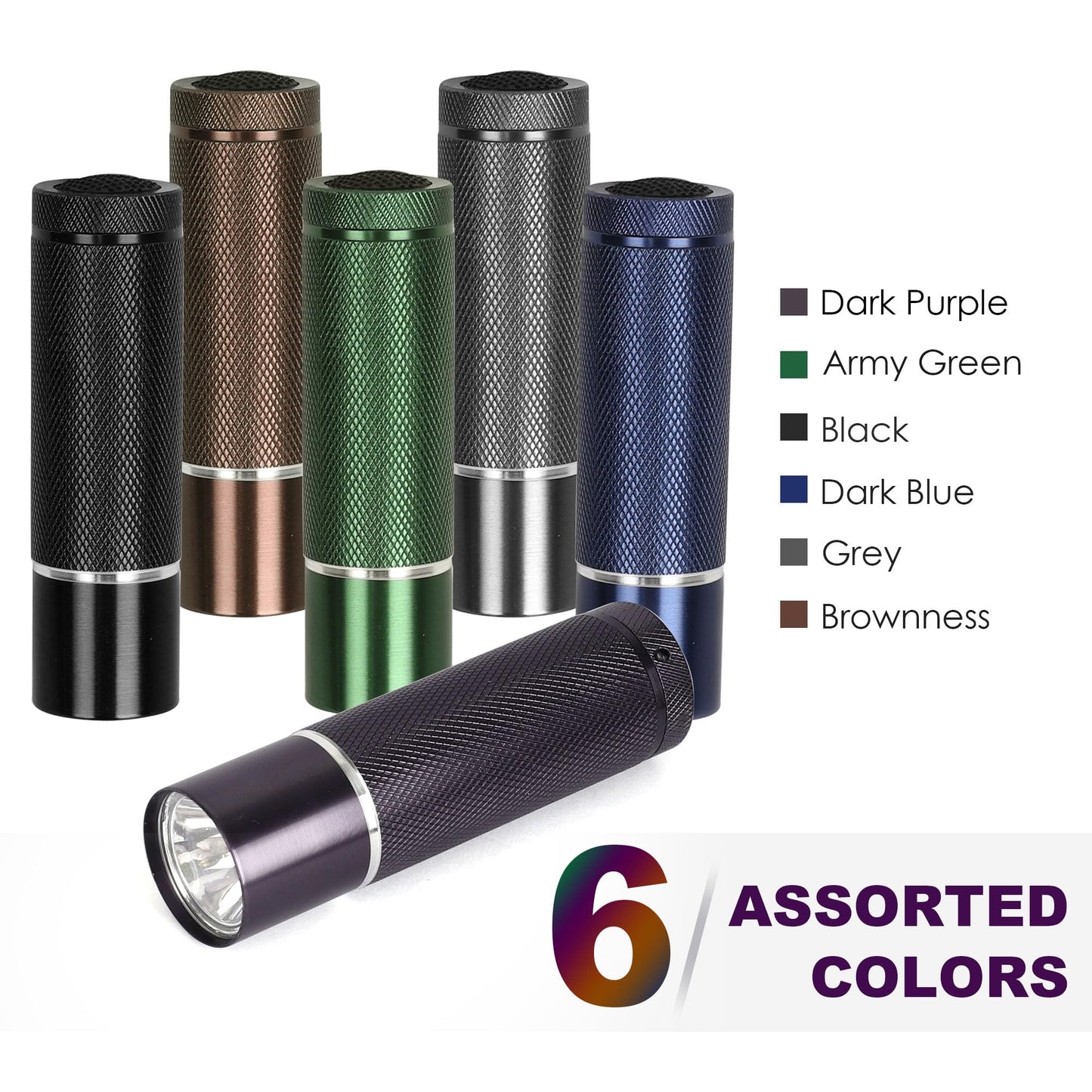 FASTPRO 12-Pack Flashlights Set, Aluminum LED Flashlights with AAA Batteries Included & Pre-Installed, Super Bright 100 Lumen Flashlight for Party Favors, Holiday Gifts, Camping, Hurricane Supplies