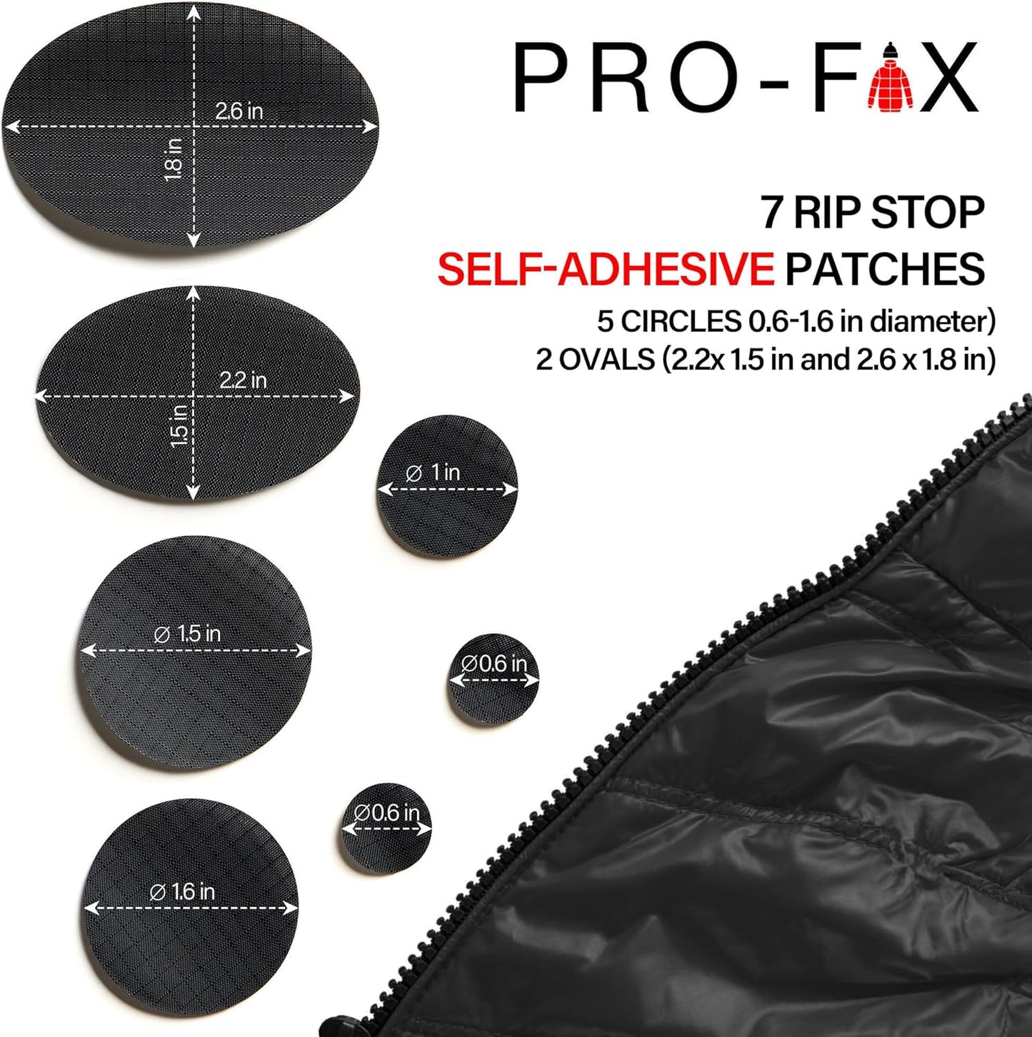 Skiennix Self-Adhesive Waterproof Repair Patch Kit - Quick 30-Second Fix for Outdoor Gear | Pre-Cut Nylon Ripstop Patches in Dark Blue
