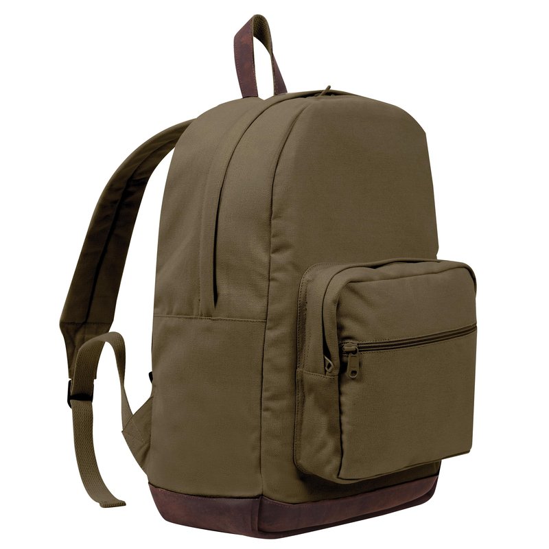 Rothco Vintage Canvas Teardrop Backpack - Classic Style with Leather Accents