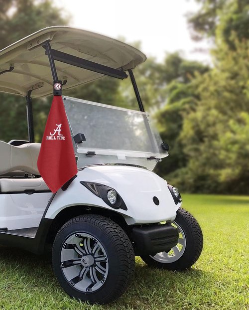 Magnetic Golf Towel Alabama University - Waffle Weave Microfiber Towel with Ultra Strong Magnet & Clip for Secure Hold on Golf Bags, Ideal for Clubs & Accessories for Men & Women by Playing It Forward