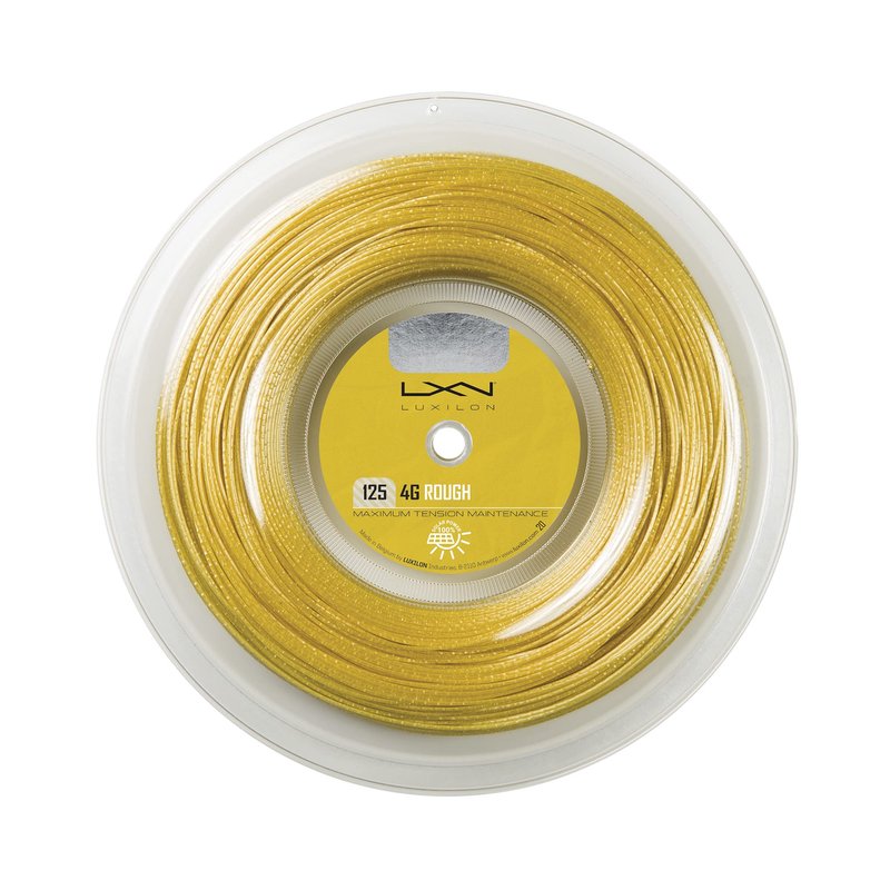 Luxilon 4G Rough 125 Tennis String - 200m Reel, Gold