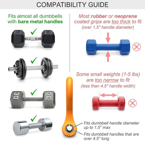 KETTLE GRYP - Original Dumbbell Grip Handle Converts Dumbbells to Kettlebells - Made in the USA