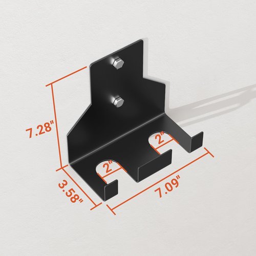 Fitvids Wall Mount Vertical Barbell Hanger Olympic Barbell Holder, For 2 Bars