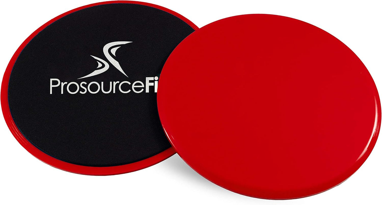 ProsourceFit Core Sliding Exercise Discs - Dual-Sided Sliders for Full-Body Workouts | Set of 2