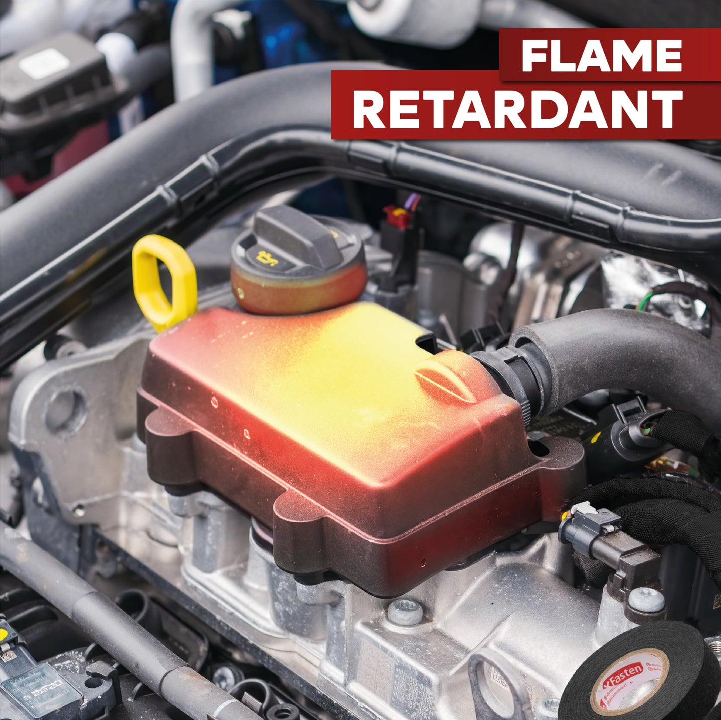 XFasten Wire Harness Tape, 2 Inches x 50 Feet (2-Pack), High Temp Wiring Loom Harness, Self-Adhesive Felt Cloth Electrical Tape for Automotive Engines, Noise Dampening, and Cable Protection