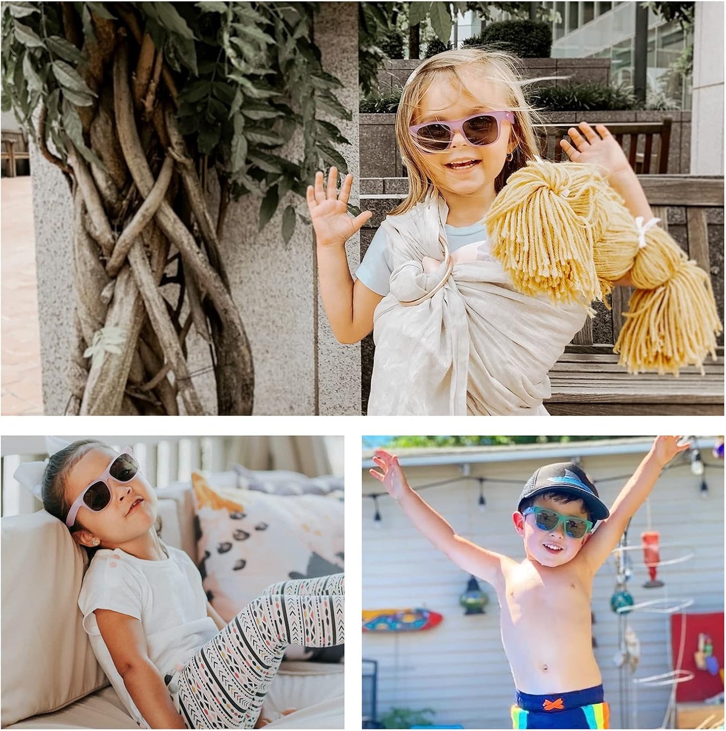 Real Kids Shades - Switch Sunglasses for Kids | 100% UVA UVB Protection - Light Blue/Purple, Ages 4+