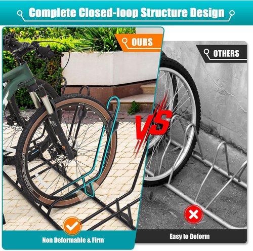 Floor Bike Stand by [Brand Name] - Durable Bike Rack for Disc Brakes & Derailleurs | Fits 12"-29" Tires, Waterproof Design for Indoor/Outdoor Use