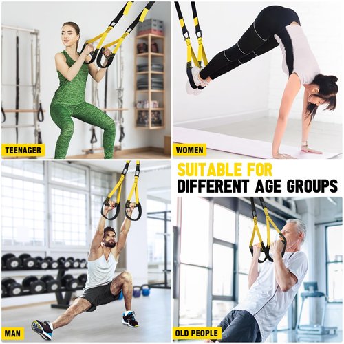 Home Resistance Training Kit - Bodyweight Resistance Bands with Handles, Door Anchor, Fitness Straps for Full-Body Workout, Heavy Duty Exercise Bands for Home Gym