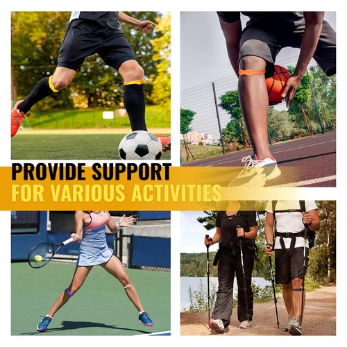 Fit Geno Patella Knee Band: 2 Pack Patellar Tendon Support Strap for Pain Relief - Adjustable Knee Brace for Running Arthritis Basketball Volleyball Osgood Schlatter Men Women (Black)