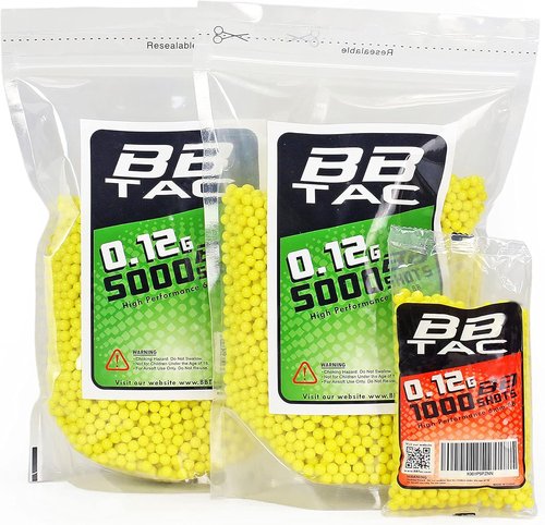 BBTac Airsoft BBS | .12g 11,000 Rounds 6mm BB Pellets - Lightweight Ammo for Airsoft Guns