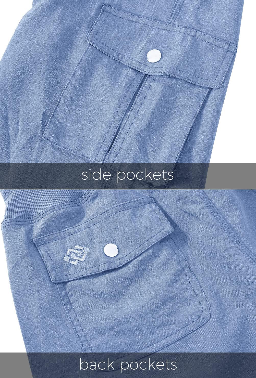 MoFiz Women's Capris - Lightweight Loose Fit Cargo Pants with Pockets for Casual Hiking | Dressy Style
