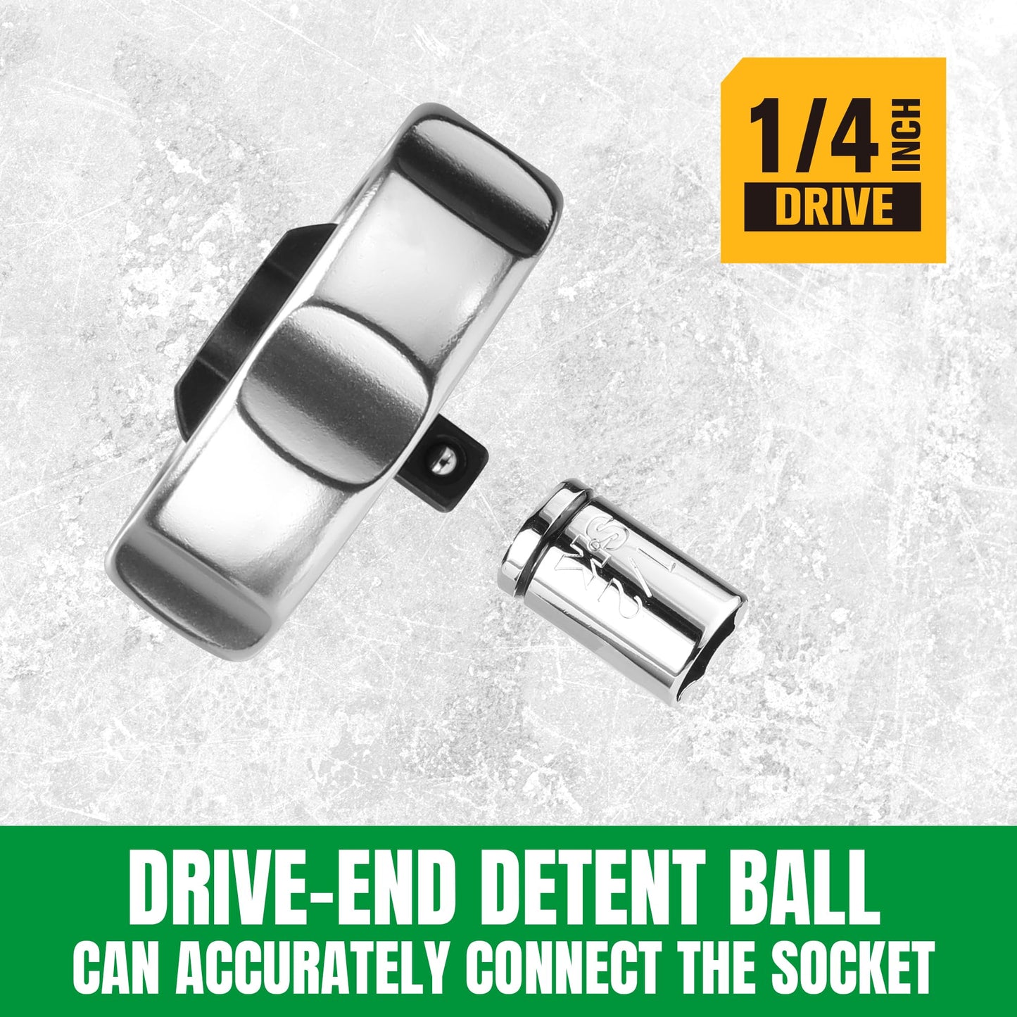 SK 1/4" Drive Gimbal Ratchet, 72 Tooth Gimbal Palm Ratchet, with Reversible Lever, Ideal for Tight Space