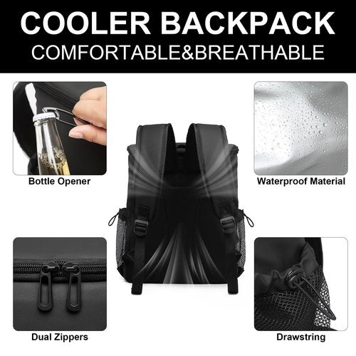 Backpack Cooler for Men and Women Insulated Waterproof Soft Lightweight Cooler Bag Leakproof 30 Cans Travel Camping Picnic Beach