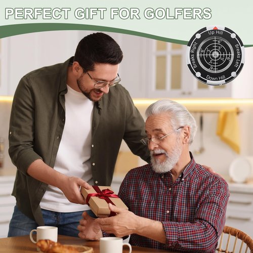 YELARXI 2Pcs Golf Green Reader, Golf Ball Marker with High Precision Green Reading Aid Bubble and Magnetic Cap Clip - Fitting for (Training/Accessories/Gift/Men & Women), Black