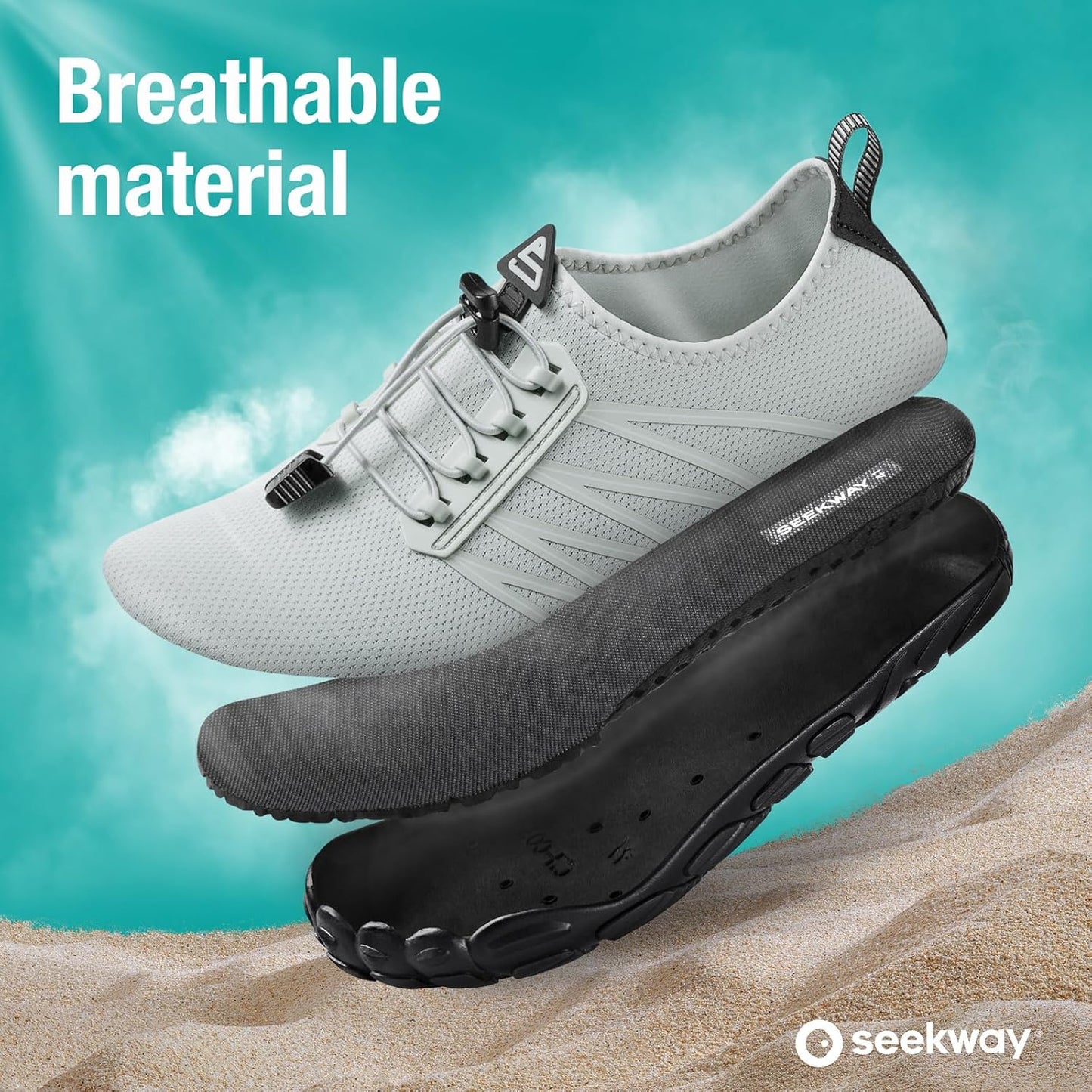 SEEKWAY Quick-Dry Water Shoes for Men & Women - Barefoot Aqua Socks for Beach, Pool & Hiking