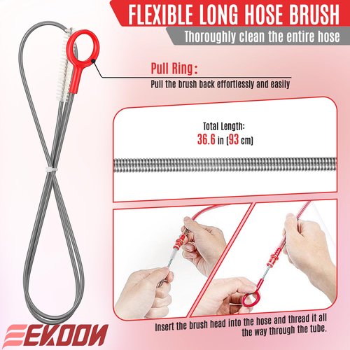 Feekoon Reservoir Hydration Bladder Cleaning Kit, Water Bladders Cleaner Set Includes Brushes, Drying Collapsible Frame and Carrying Bag, Water Reservoir Cleaning Tools for Hydration Backpack(2 Set)