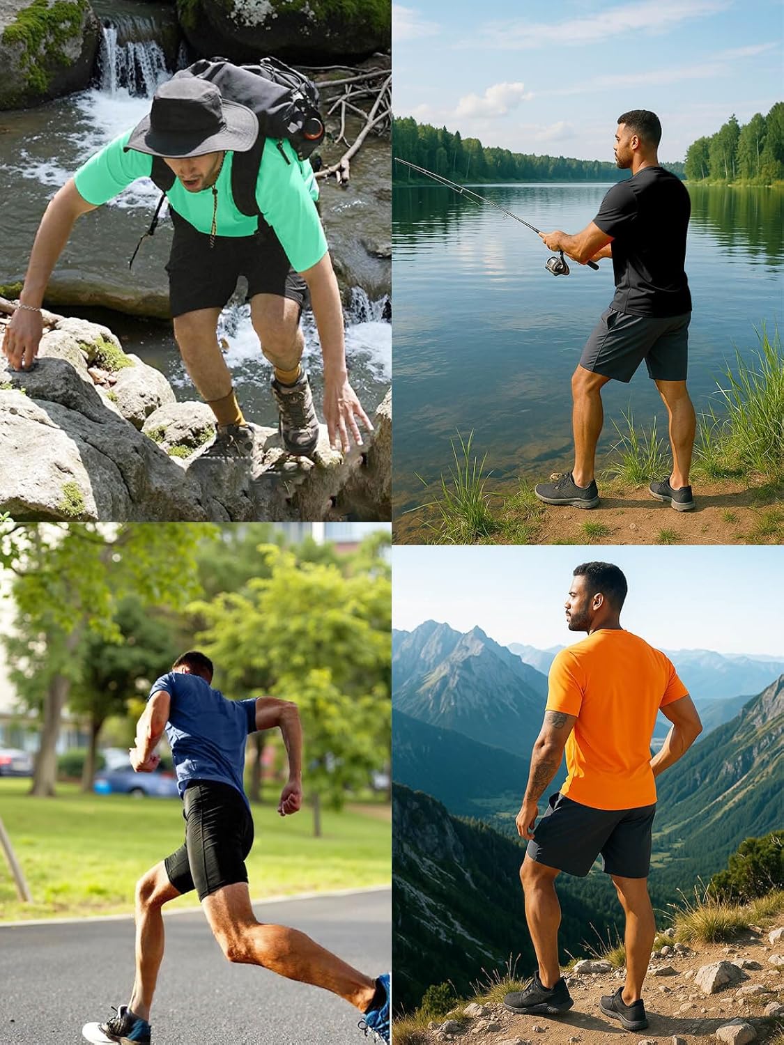 Skiennix Men's UPF 50+ Sun Protection T-Shirt - Quick Dry Athletic Short Sleeve | Lightweight & Comfortable
