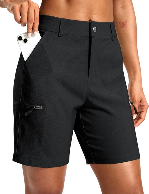 G Gradual Women's Hiking Cargo Shorts - Quick Dry, Lightweight Summer Travel Shorts with Pockets