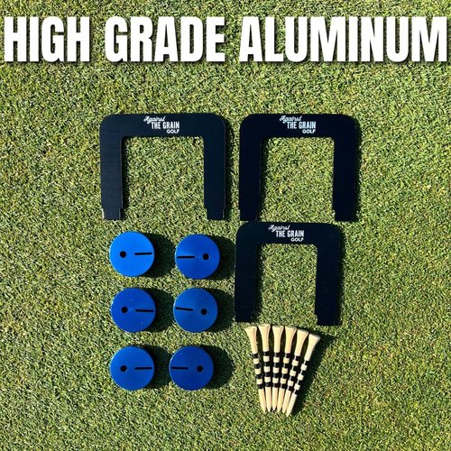 Golf Putting Gates for Alignment with Tees (3 Gate Sizes Small, Medium, Large) & Detachable Bases