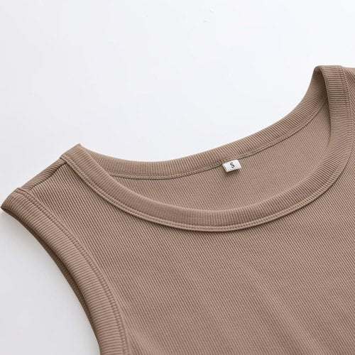 ANRABESS Women's Sleeveless High Neck Tank Top - Casual Slim Fit Ribbed Summer Shirt | Versatile Style